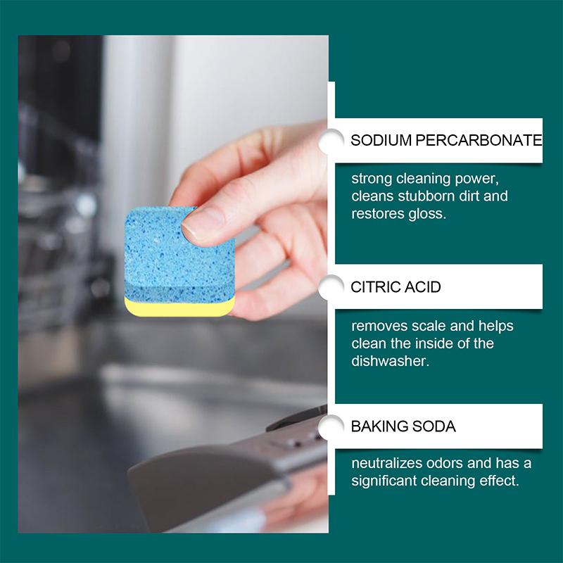 Таблетки для очистки и дезодорации посудомоечной машины, 12 шт. – Таблетки для очистки посудомоечной машины для удаления запаха и налета, средство для удаления накипи