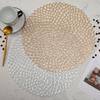 Hollow Heat Resistant Placemat PVC Round Table Protection Mat Anti-Scalding Heat Insulation Wear-Resistant Table Mat for Home Dining