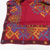 Used LANVIN Scarf Silk Bordeaux Multicolor Geometric Pattern