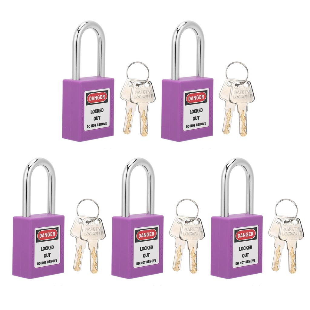 5 комплектов 38 мм навесной замок-блокиратор с биркой HardWearing с 10 ключами, этикетка для машиностроения