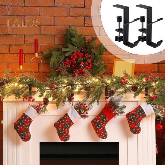 1/2/4/6 шт. держатели для рождественских чулок, устойчивые к ржавчине и царапинам, регулируемые вешалки для гирлянд, держатели для чулок для камина