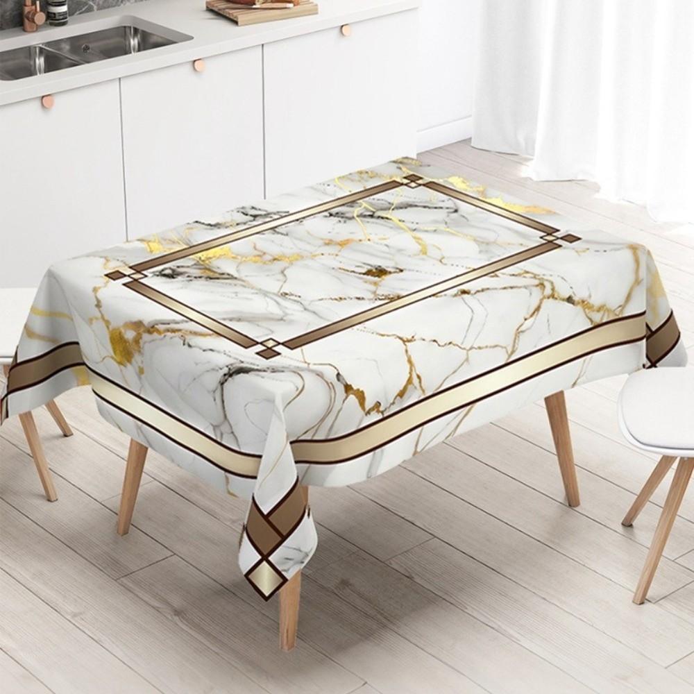 Marble Printed Rectangular Table Cloth 180×140cm Universal Table Cover Beauty Massage