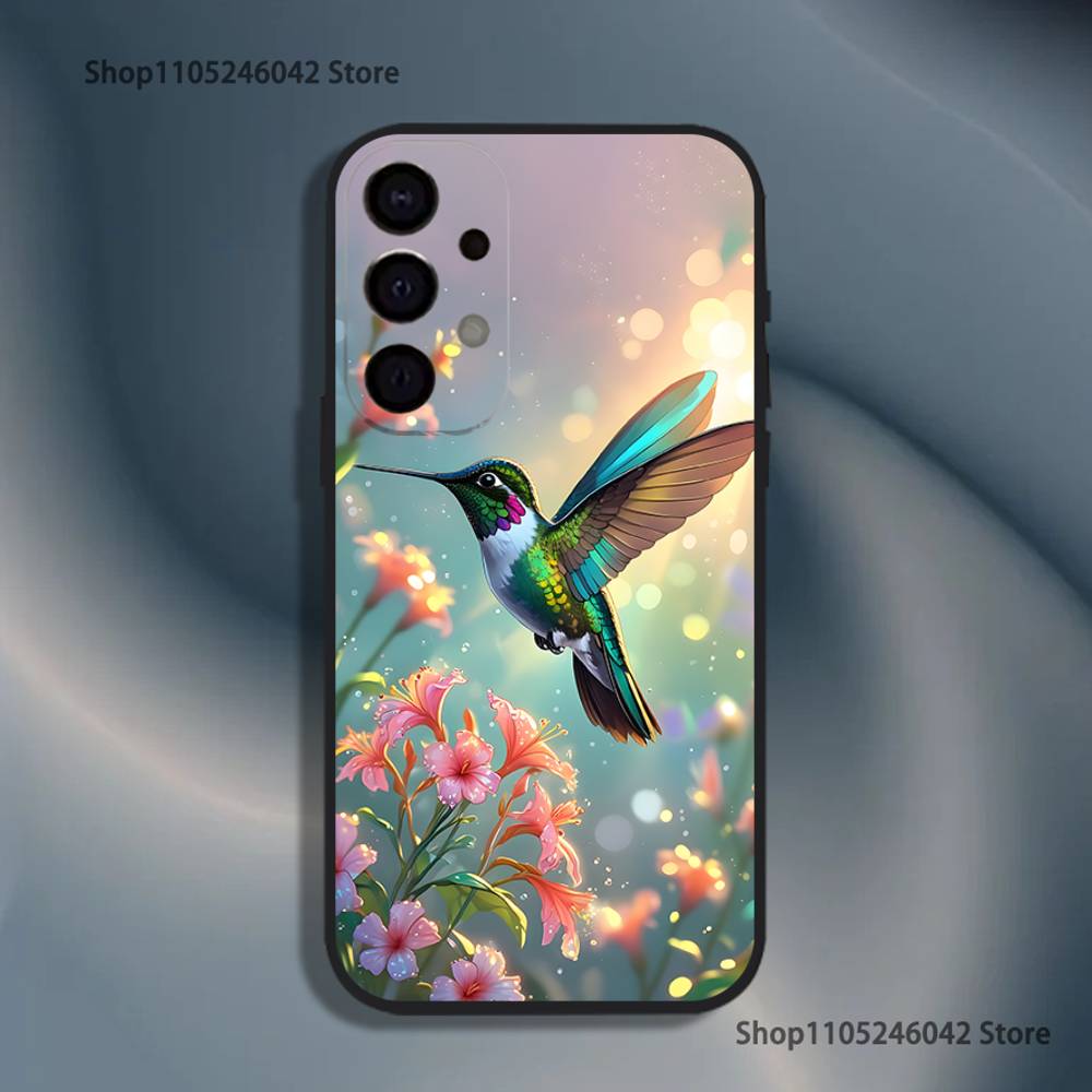 Colorful Bird Hummingbird For Samsung Phone Case S26,S25,S24,S21,S22,S23,S30,Ultra,S20,Plus,Fe,Lite,5G Black Cover