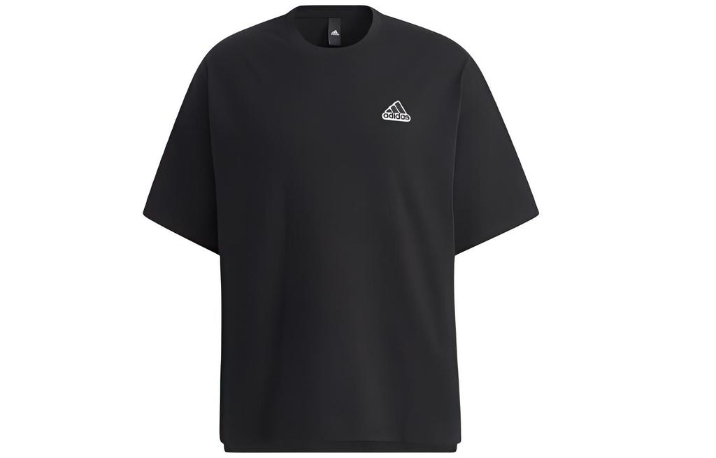 adidas Футболки Мужские Черные С Круглым Вырезом Умеренный Прямой Крой HA3648