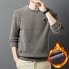 Зимний новый плюшевый свитер мужской круглый вырез повседневный модный вязаный свитер утолщенный мужской одежды