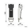 Tajima Safe System Safety Holder for Waist Slim design for easy Top button system allows for easy attachment to any waist Can be attached to the