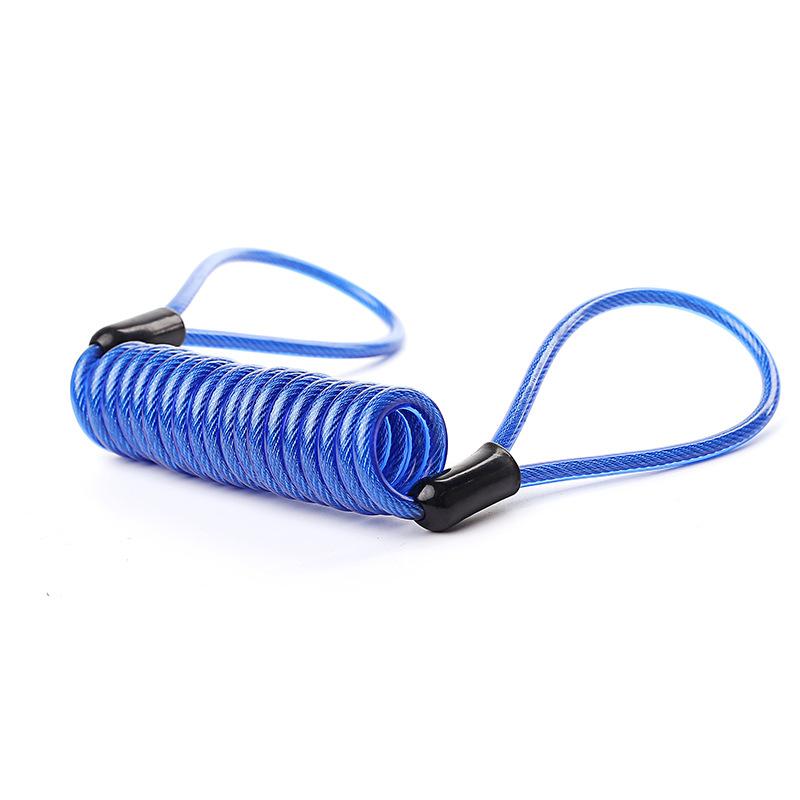 5Pcs 150CM Motorcycle Brake Disc Lock Scooter Reminder Cable Bicycle Spring Rope Bag Anti-Theft Cable Protection Alarm Locks