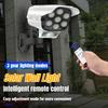 Security Dummy Camera Lamp 77 LEDs Motion Sensor Solar Night Lights Waterproof 3 Lighting Modes Home Porch Garden FloodLight