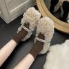 2024 Новые женские туфли на плоской подошве, мокасины с мехом и круглым носком, осенняя повседневная женская спортивная обувь, платье, зимняя повседневная легкая обувь