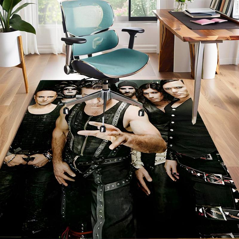 1 шт. Ковер с дизайном Rammstein2 - Нескользящий, Мягкий и Уютный Коврик для Пола для Гостиной, Спальни, Офиса - Декоративный Ковер для Помещений/Улицы