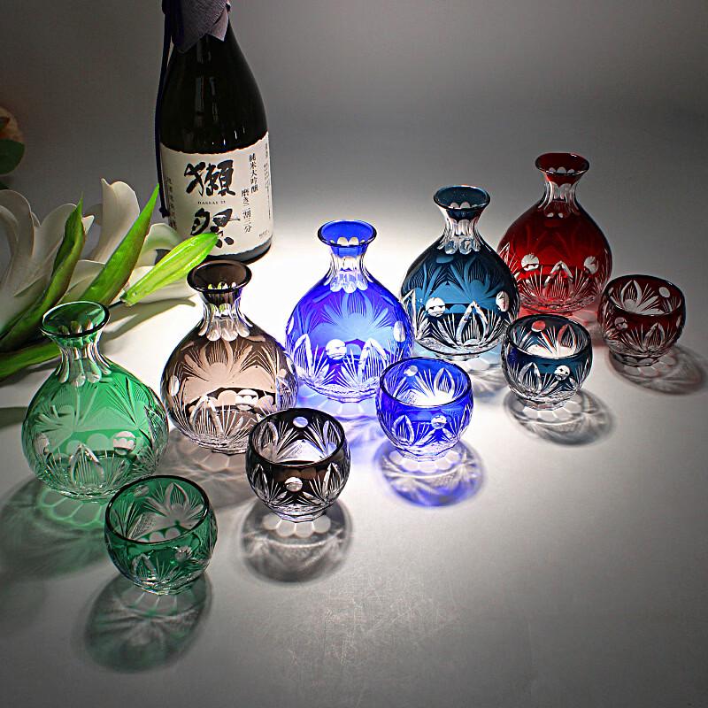 Edo Kiriko Hand-Carved Japanese Sake & Spirit Glass