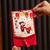 Traditional Spring Festival Cloth Red Envelopes Rectangular Chinese Style New Year's Blessing Bag Reusable with Hanging Rope