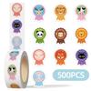 Cartoon Holiday Gift Sealing Stickers - 500 Self-Adhesive Journal Stickers per Roll