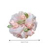 Pink White Large Tulip Scrunchie Soft Floral Hair Tie Silky Hair Accessory  For Women Girls