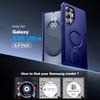Для Samsung Galaxy S25 Ultra С подставкой с вращением на 360°, Защита военного уровня, Совместим с Magsafe, Ударопрочный чехол с подставкой-Синий