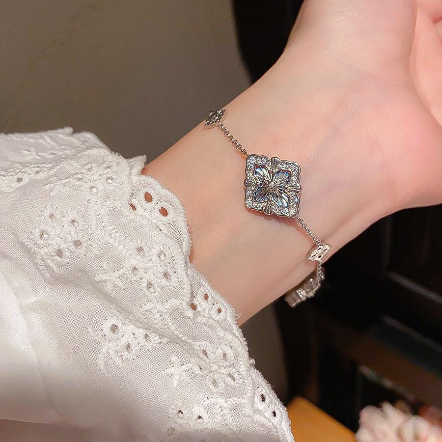 Корейская версия циркониевое ожерелье в форме бриллианта с перламутром изысканный универсальный браслет блестящий нишевый высококлассный кулон