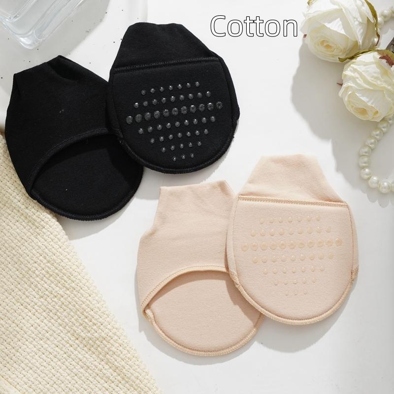 2 пары полуневидимых женских носков на весну и лето, тонкие носки с коротким носком и полупальцами, нескользящие носки для передней части стопы, носки на высоком каблуке