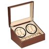 Автоматические часы Сделано в Японии с механизмом Mabuchi Включает хранение часов, хранение ювелирных изделий и ремешков для часов, кожаный виндер, мотор, корпус, хранение, (Коричневый - 103C)