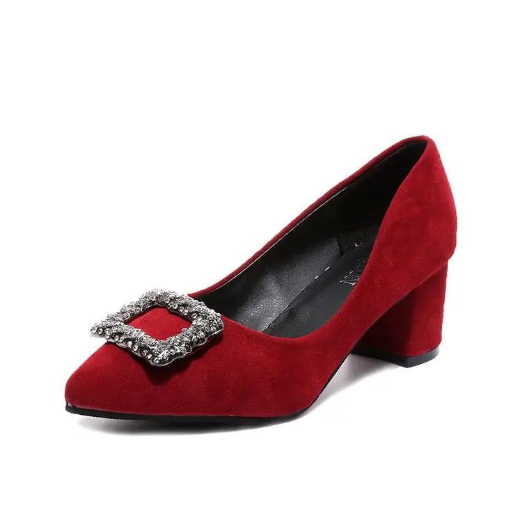 F54Sexy High Heels Women Pumps Pointe Shoes 2024 Весна Женские Туфли На Квадратном Каблуке Женские Туфли На Высоком Каблуке 2024 Новинка