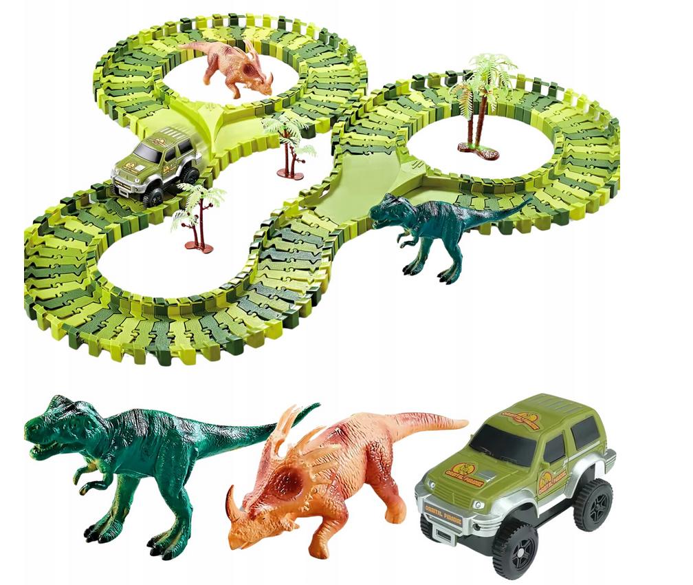 Dinosaur Racetrack Mega Park Construction Set 120 Pieces XL