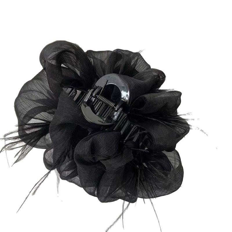 Заколка-бант для высококлассной женской прически «Облако-пузырь» – Большой аксессуар-зажим типа «акула»