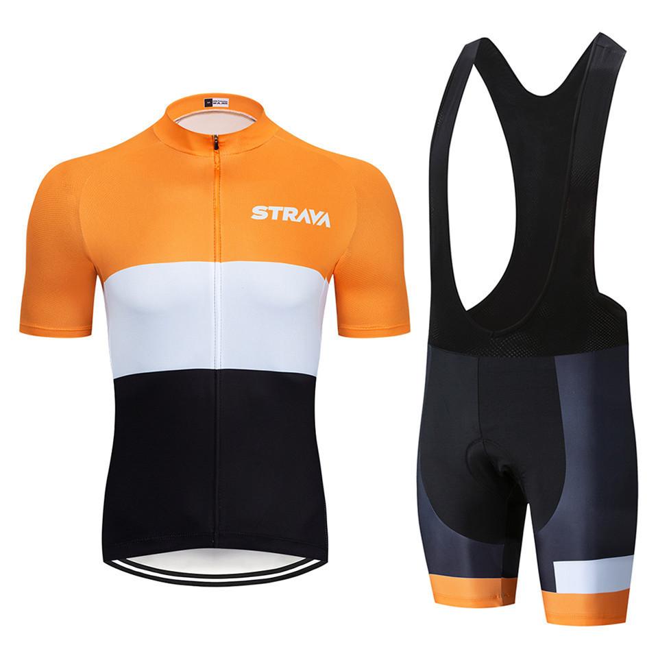 Strav Tour De France Cycling Suit Short Sleeve Suit Men's and Women's Summer Breathable Road Mountain Bike Suit