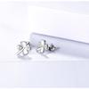 Серьги-гвоздики из стерлингового серебра S925 с четырьмя листочками клевера, корейские ювелирные изделия, милые модные простые ювелирные изделия
