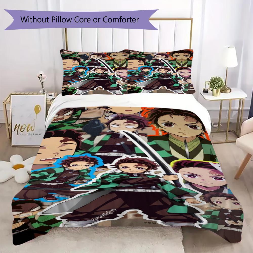 Japanese artist Koyoharu Gotouge's Demon Slayer Home Decoration Soft Printed Sofa Cover Blanket Bedding Down Pillowcase Duvet Cover (without core) P27