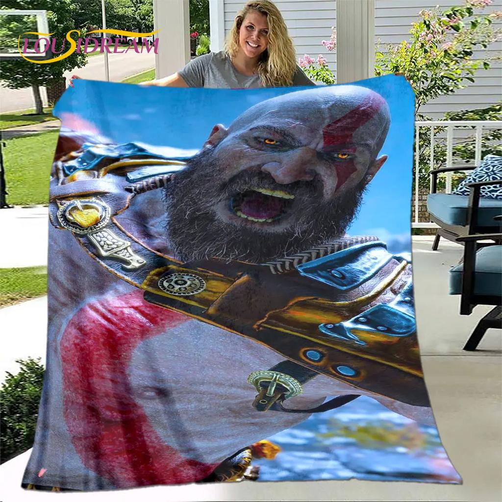 Мягкое плюшевое одеяло God of War для геймеров, фланелевое одеяло, одеяло для гостиной, спальни, кровати, дивана, чехол для пикника Bettdecke
