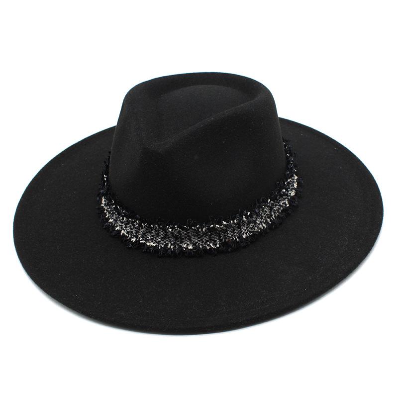 Water Drop Top Jazz Hat, Men'S And Women'S Woolen Hat, Felt Hat