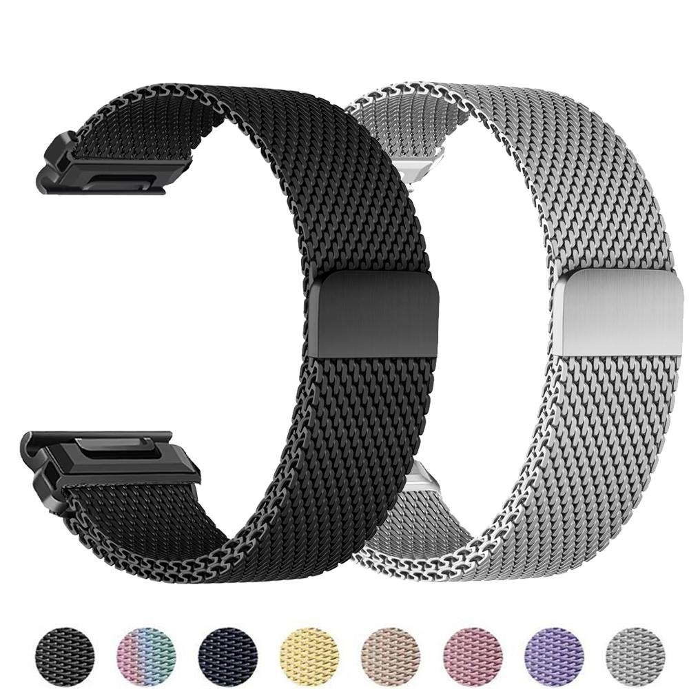 Миланский плетеный ремешок Для Garmin Fenix 8 7 Pro 7S 6X 6 5Plus Venu 3 Tactix 7 браслет correa Fenix 8 7X 26мм 22мм ремешок Quick Fit