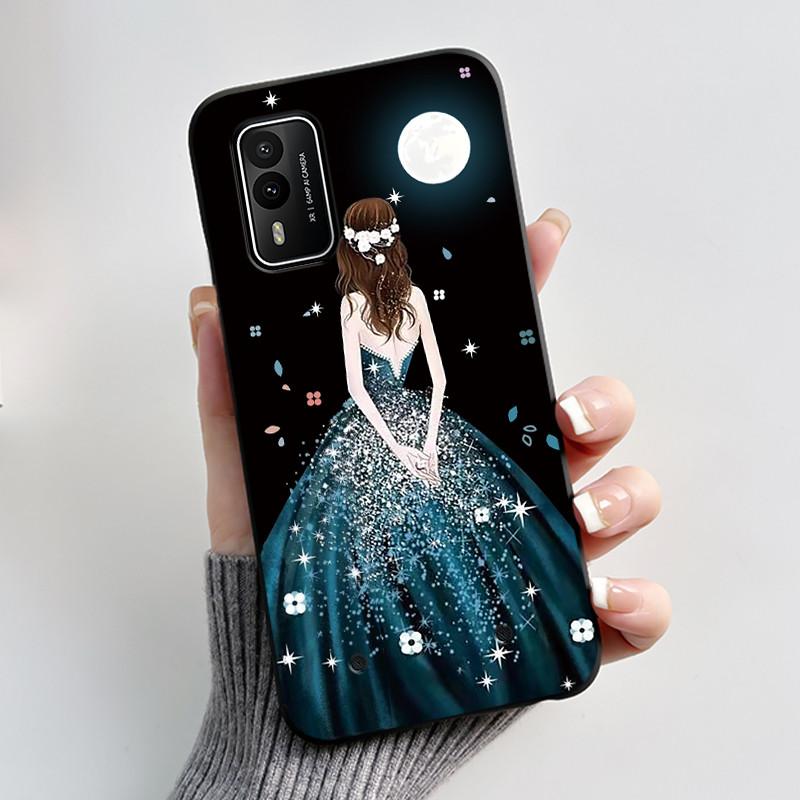 Печатный чехол для телефона Nokia XR21 Coque Capa Мягкий силиконовый черный корпус Чехол Милый Цветок Мультяшный Корпус Fundas