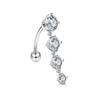 Belly Button Ring Jewelry Piercing Fashion 316L Surgical Steel Sexy 1Pc Charming Cubic Zirconia Double Round  Unique