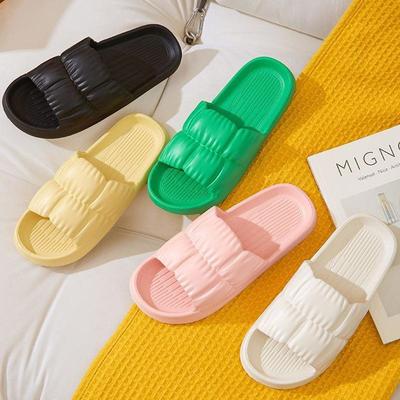 Женские тапочки, летняя домашняя и уличная одежда, мужские сандалии из ЭВА на толстой подошве, домашние бытовые тапочки для ванной комнаты