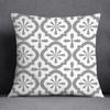 Gray Low White Flower Pattern Home Decoration Pillowcase Square Pillowcase Home Office Decoration Cushion Cover