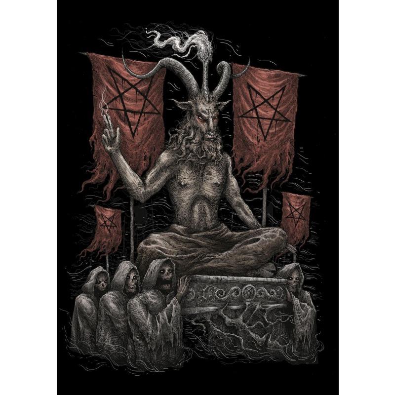 Готический Сатанинский Постер Демон Люцифер Готический 666 Сатана Бафомет Холст Картина Настенное Искусство Картина для Гостиной Домашний Декор