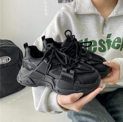 2024 Кроссовки женские повседневные туфли на платформе модные кроссовки на платформе Basket Femme серые повседневные туфли на шнуровке массивные