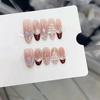 Чисто ручная работа Фототерапия Носимые ногти Милый Рождественский Готовый продукт Многоразовые накладные ногти
