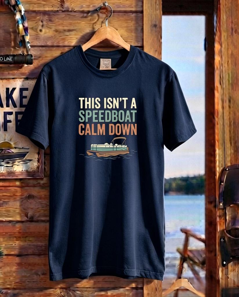 This Isnt A Speedboat Calm Down Shirt Funny Pontoon Boat Shirt Lake Life T Shirt Boating Shirt Comfort Colors