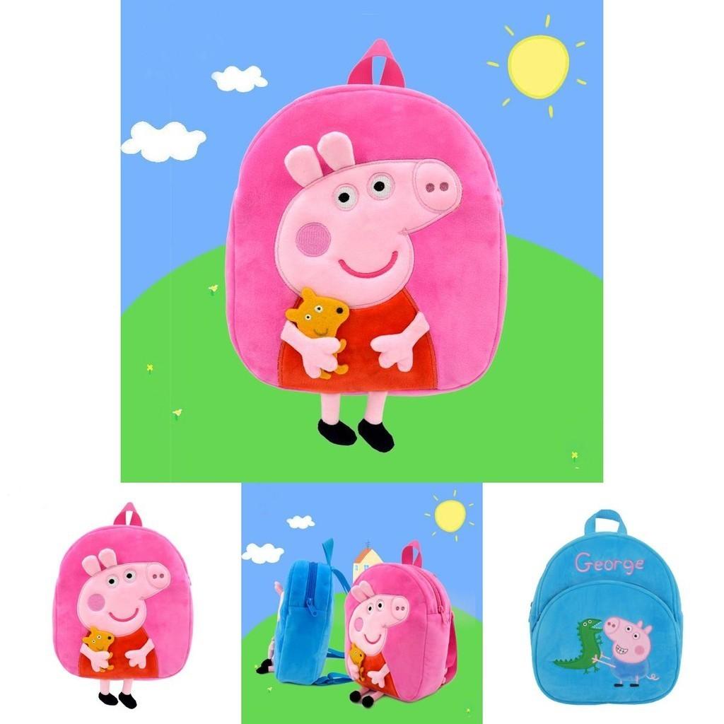 Очаровательный 3D плюшевый рюкзак Пеппа Пиг для детей Мягкий и супер милый