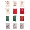 Festive Canvas Gift Bag With Reinforced Drawstring For Holiday Gift Wrap