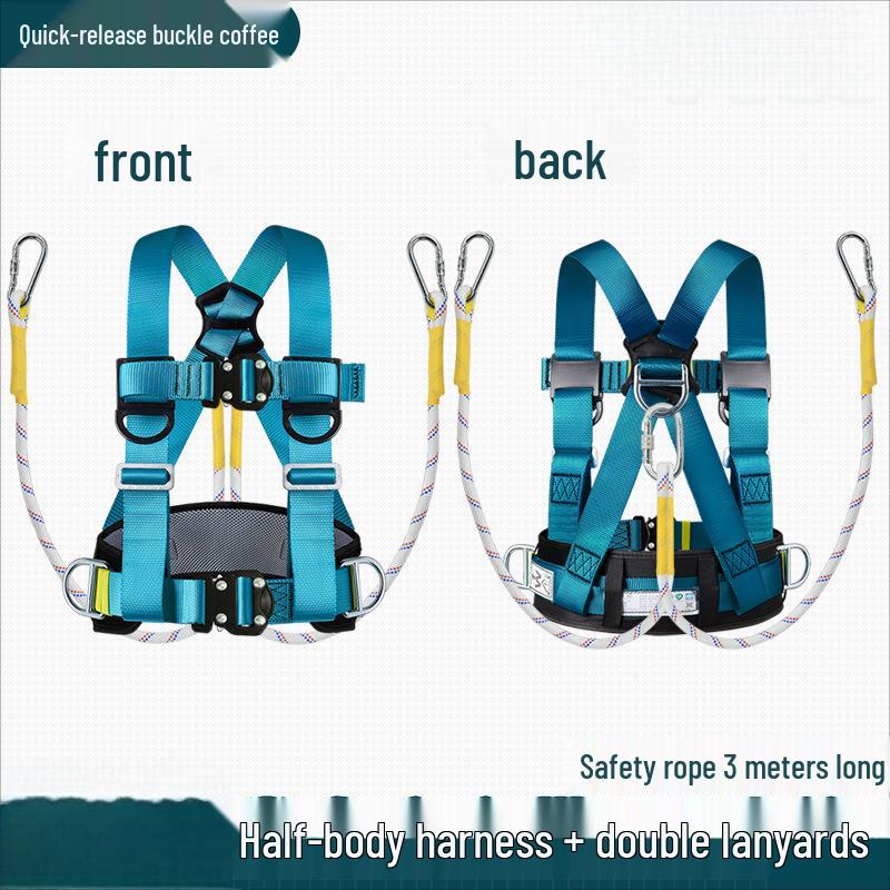 Half-Body Safety Harness with Dual Hooks