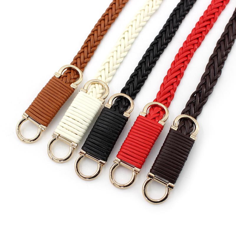 Women'S Spring And Summer Dress Retro Decorative Thin Belt Buckle Woven Belt Women'S Waist Chain
