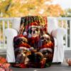 Christmas Dog Theme Printed Blanket - Perfect for Couch, Bed, Travel & Outdoor Use | Machine Washable, Cozy & Durable.