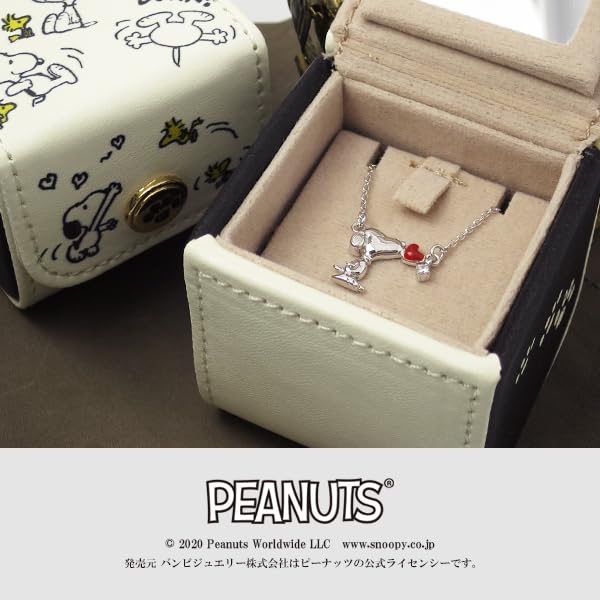 BOX Snoopy Heart Цирконий Вудсток Серебряное ожерелье 925 пробы Официальные товары [SNOOPY] [Ограниченное количество включено] Для женщин