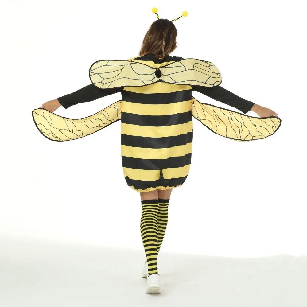 1set Costumes Outfit Holiday Costumes Props Yellow Bee Animal Cosplay Props Halloween