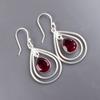 Natural Pink Rubellite Gemstone 925 Solid Silver Handmade Jewelry Earrings 2.00" EE-34-10