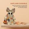 DOWMOO Vintage Patchwork Ghost Ornament Non-Illuminated Halloween Decor Figurine Resin Craft Home Party Display