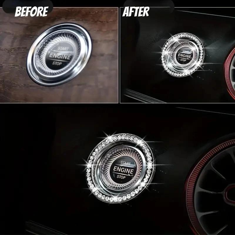 Автомобиль запускает кольцо зажигания с украшением стразами, кольцо с бриллиантовой отделкой одной кнопкой