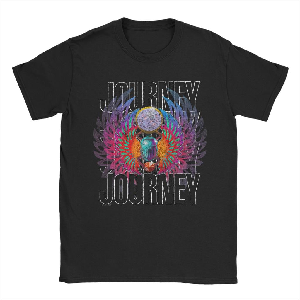 Unisexs Journey Wings Vivid Scarab Band T Shirts Cotton Tops Funny Short Sleeve Round Neck Tees Original TShirt